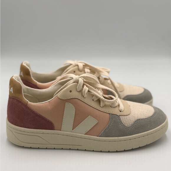 Veja Shoes - Veja Women’s V-10 Sneakers in Blush, Rose, Cream & Gray